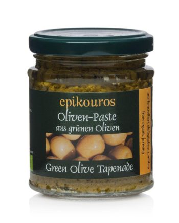Økologisk Oliventapenade af Grønne Oliven, 190g - Lækker Smag