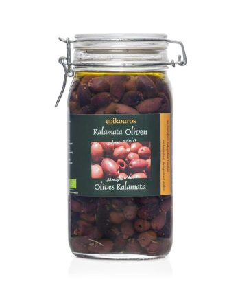 Økologiske Kalamata oliven uden sten, 1,5kg - Kvalitet!