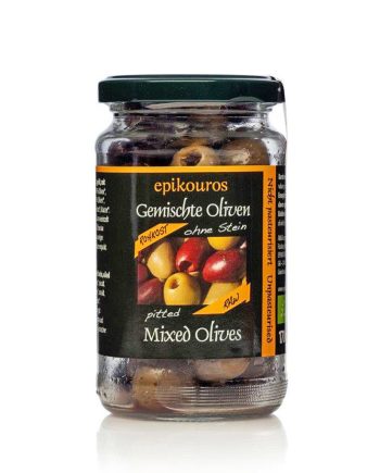 Kalamata og grønne oliven, RAW, 170 gram - Økologisk kvalitet