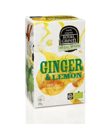Økologisk Ingefær & Citron Te fra Royal Green, 28 g
