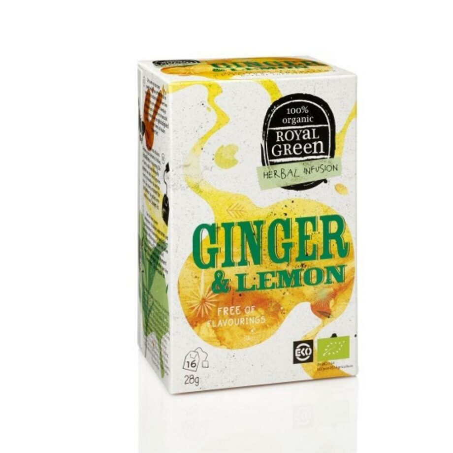 Økologisk Ingefær & Citron Te fra Royal Green, 28 g