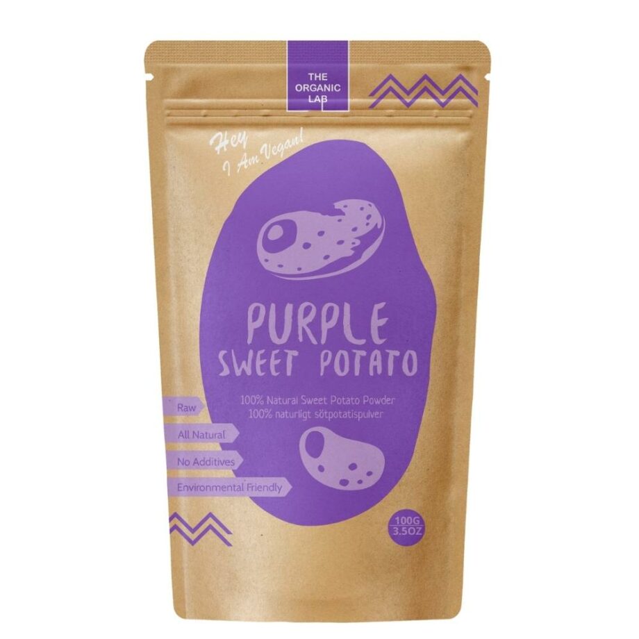Lilla sød kartoffel pulver - 100g superfood til smoothies