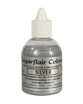 Sugarflair Airbrush Farve - Sølv 60 ml på Udsalg!