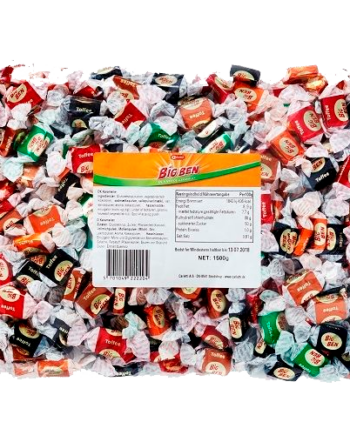 Big Ben Karameller - 1,5 kg - Chokolade - Slik til Fest