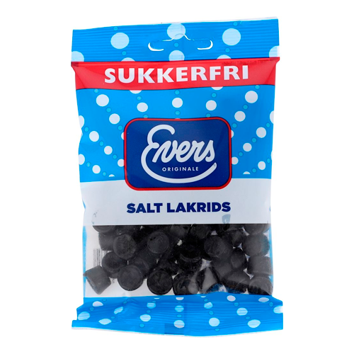 Evers Sukkerfri Saltlakrids - Lækkert Slik Uden Sukker