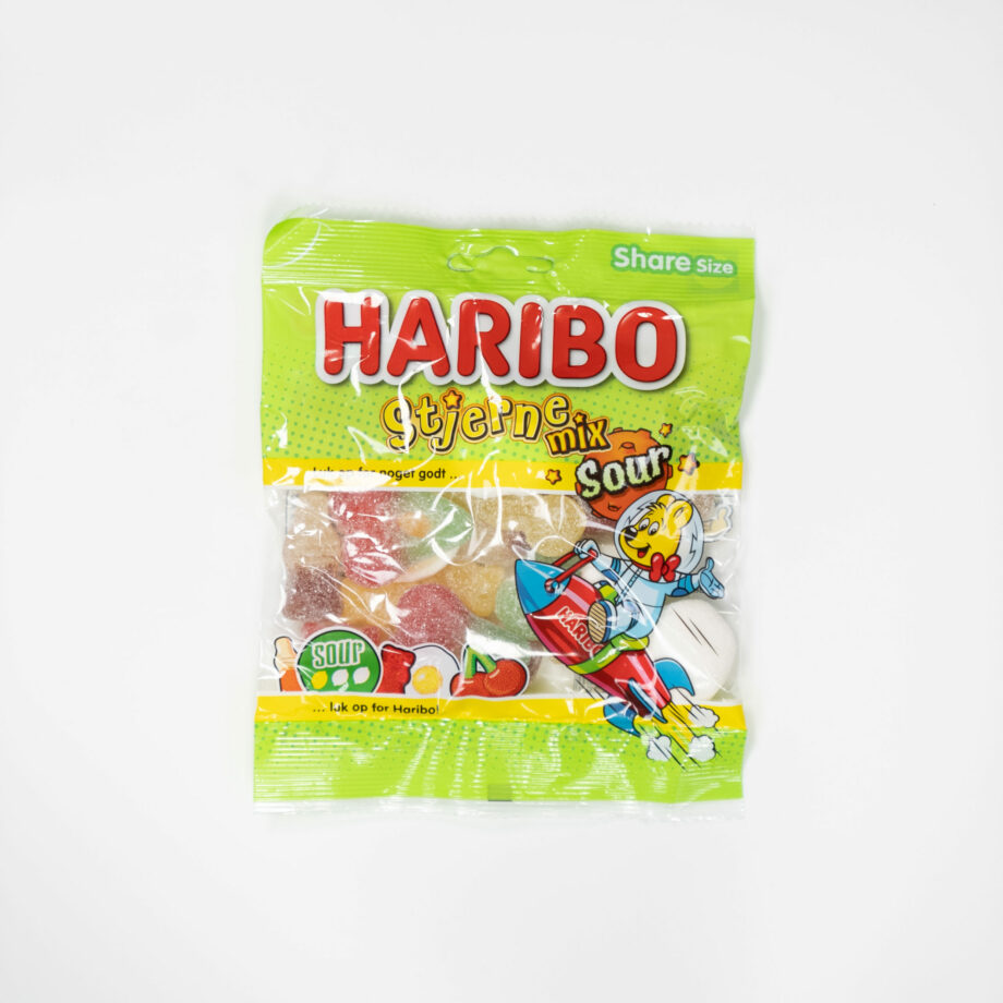 Haribo Stjerne Mix Sour 120g - Lækre sur-slik!