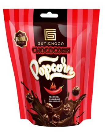 Krydret Popcorn med Chili, Karamel & Mørk Chokolade