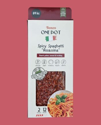 Krydret spaghetti "Assassina" til kun 64,00 DKK!