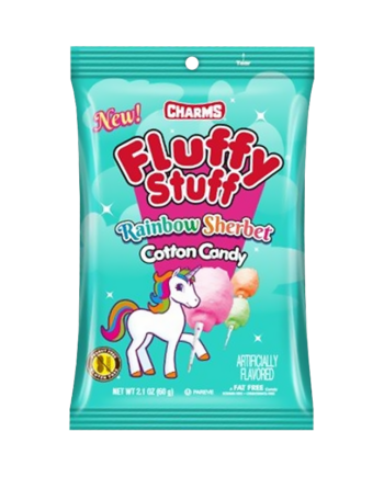 Charms Fluffy Stuff Regnbue Slik - NYHED! - SlikWorld