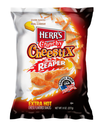 Herr's Crunchy Cheestix Carolina Reaper - Hot Chips & Snacks