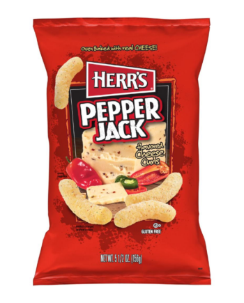 Herr's Pepper Jack Ostekrøller - Store pose snacks 54,95 DKK