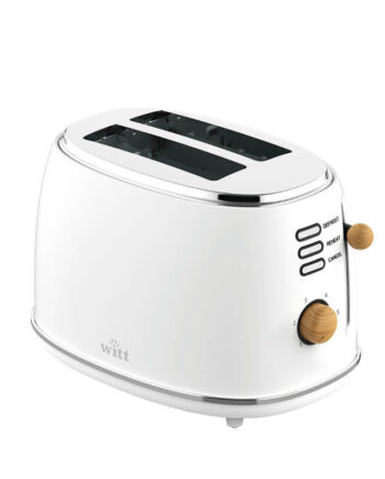 Witt - Retro Brødrister i Trælook Hvid