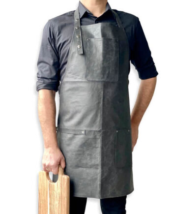 Stuff Design - Læder Forklæde, Sort