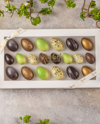 Gaveæske med 20 fine påskeæg - Xocolatl