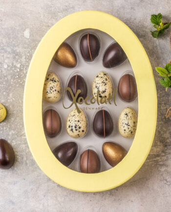 Påskeæg gaveæske med 14 fyldte chokolader - Xocolatl
