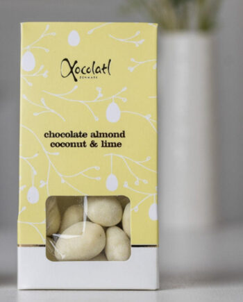 Mandler med hvid chokolade, kokos og lime - Xocolatl