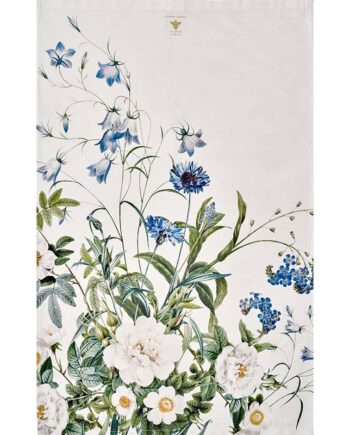 Viskestykke | Blue Flower Garden | økologisk bomuld