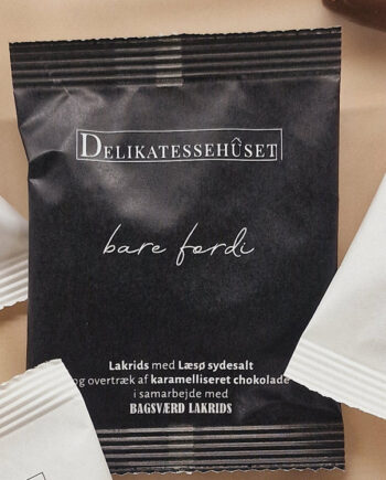 'bare fordi' - lakrids med chokolade fra Bagsværd Lakrids