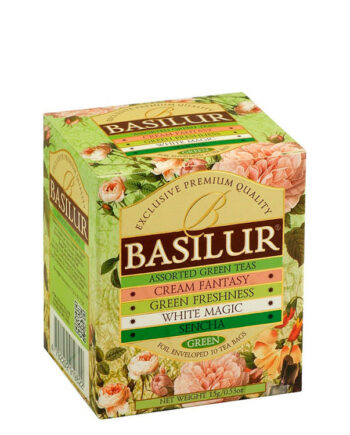 Te - 10 tebreve med forskellige grønne teer, Basilur