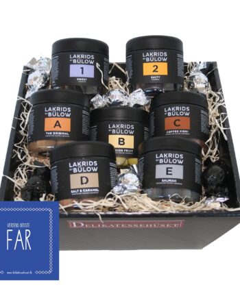 Gavekurv til fars dag - med lakrids by Bülow