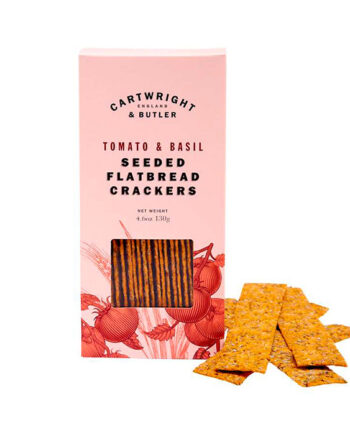 Snackbrød med tomat og basilikum