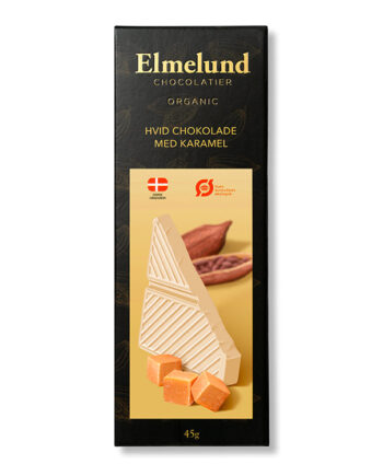 Chokoladeplade, hvid chokolade med karamel (økologisk)
