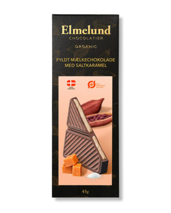 Chokoladeplade, mælkechokolade med flydende saltkaramel (økologisk)