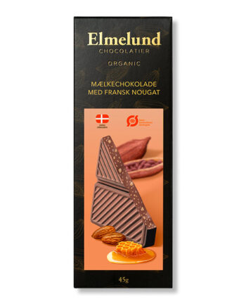 Chokoladeplade, mælkechokolade med fransk nougat (økologisk)