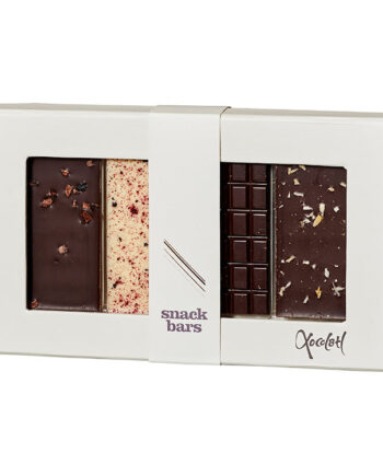 Gaveæske med fire chokoladebarer fra Xocolatl