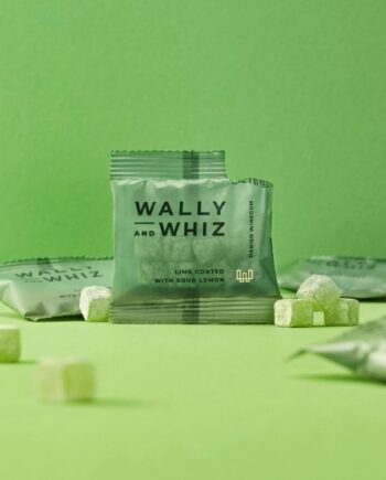 Flowpack Wally & Whiz vingummi - Lime m. syrlig citron