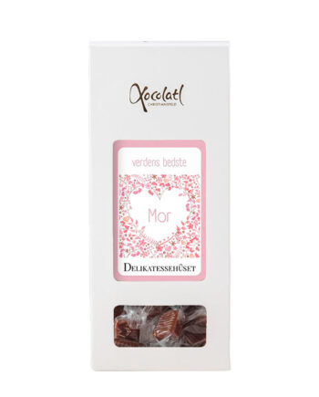 Karameller i æske - vælg variant - Mor - lyserød