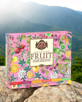 Stor gaveæske med 60 te-breve - lyserød, Basilur