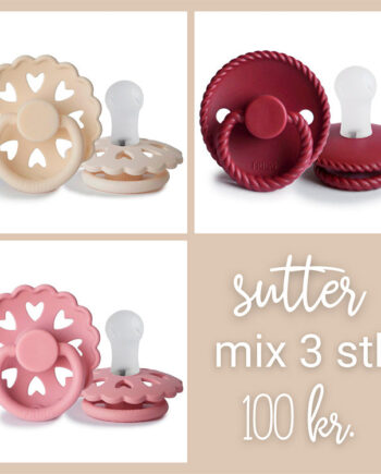 Sampak sutter fra FRIGG, pige - Bordeaux / Bordeaux / Rosa