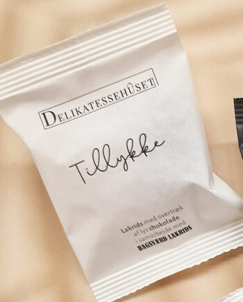 'Tillykke' - lakrids med chokolade fra Bagsværd Lakrids