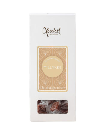 Karameller i æske - vælg variant - Tillykke - beige