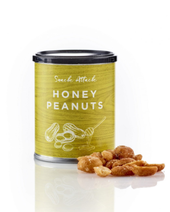 Honningristede peanuts i dåse
