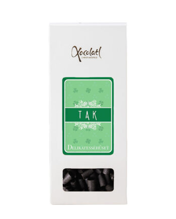 Blød saltlakrids i æske - vælg variant - Tak - grøn