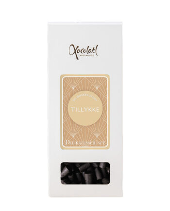 Blød saltlakrids i æske - vælg variant - Tillykke - beige