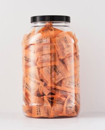 Jar of Flowpacks Wally & Whiz vingummi - Mango med Passion