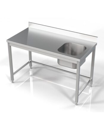 Arbejdsbord med vask - 140 cm