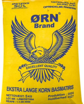 Ørn Brand Basmati Ris, Ekstra Lange (Gul) 5 kg
