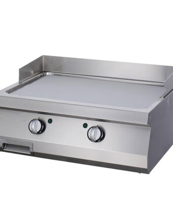 Heavy Duty Stegeplade - Glat krom - Dobbelt enhed - 70 cm dyb - Elektrisk