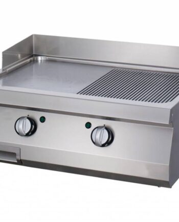 Heavy Duty Stegeplade - Halvrillet krom - Dobbelt enhed - 70 cm dyb - Gas