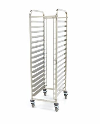 Stikvogn - Rustfrit stål - 400x600 mm - 16 stik
