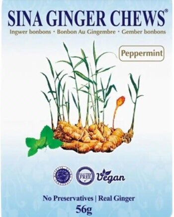 Sina Ginger Chews Peppermint 56 g
