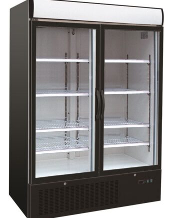 Industrifryseskab - 2 låger - Sort - 1079 liter