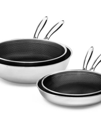 4-dele stegepandesæt - 24 cm stegepande, 28 cm stegepande