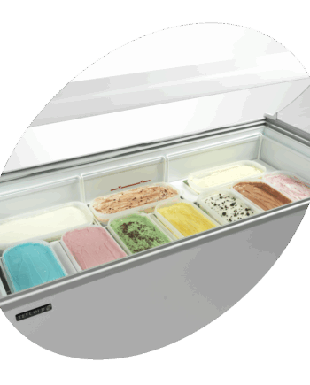 Isdisk / Scoop ice fryser - 401 liter - IC400SC-SO - 10 x 5 liter - Ja (1 stk 4 x 5 liter og 2 stk 3 x 5 liter) 10 x 5 liter totalt