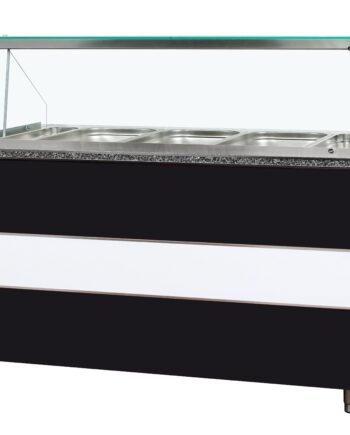 Bain Marie / betjeningsdisk - 150 cm - 4 x GN 1/1