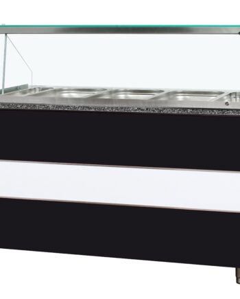 Salatbar / betjeningsdisk - 150 cm - 4 x GN 1/1